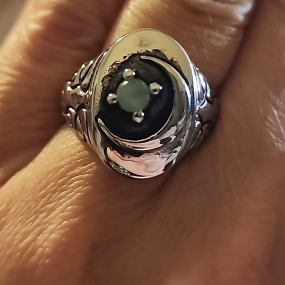 EPJ evil pawn jewelry Brigida ring obsidian & klatch ostara ring - Picture 5 of 7